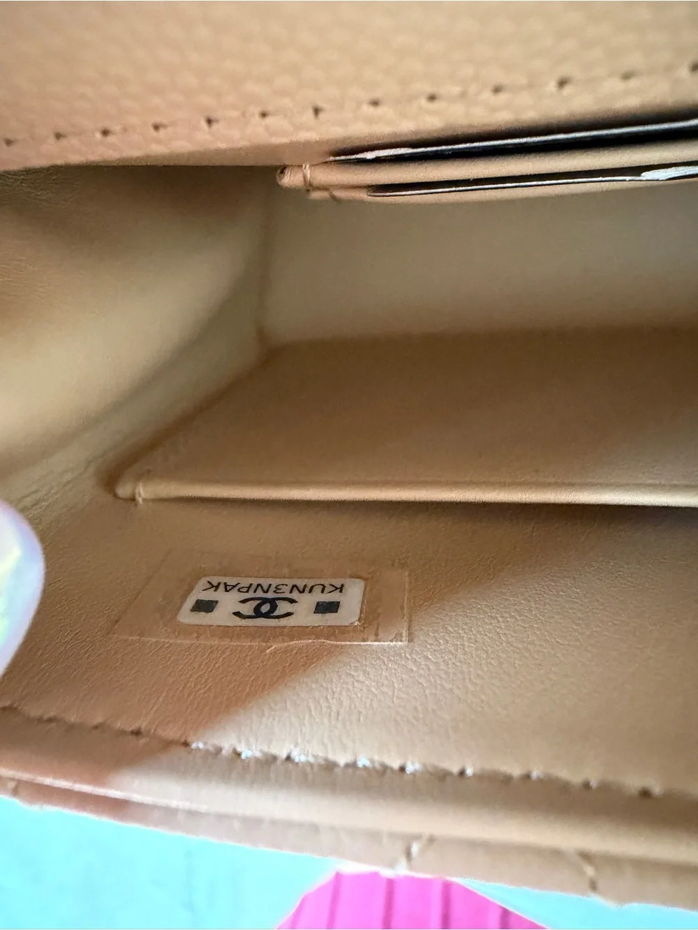 Chanel 24K AP4244 Micro Coco Handle Extra Mini Flap Beige Caviar Clutch GHW Bag